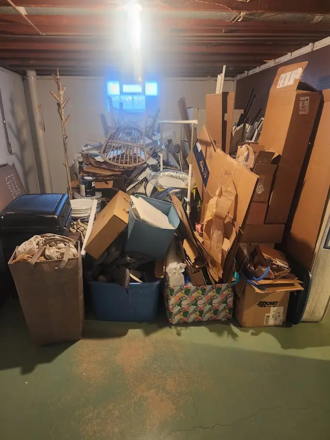 Roll-off dumpster container at job site for Roll Off Dumpster Rental in Lackawaxen